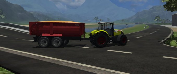 Verkehr Claas Arion 520 mit Anhänger Landwirtschafts Simulator mod