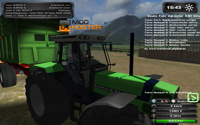 LS2011: Deutz Fahr Agrostar 6.81 v 3 by Deutz DX Power Deutz Fahr Mod für  Landwirtschafts Simulator 2011