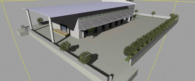 Gebäude mit Funktion Lagerhalle mit Rolltor Landwirtschafts Simulator mod
