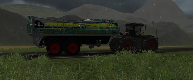 Verkehr Claas Xerion 3300 mit Kaweco Gülle Auflieger Landwirtschafts Simulator mod