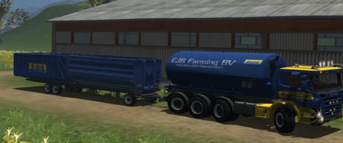 Scania HKL Truck +Trailer en containers NewHolland Landwirtschafts Simulator mod
