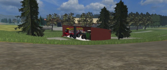 Gebäude Roter Metallunterstand Landwirtschafts Simulator mod