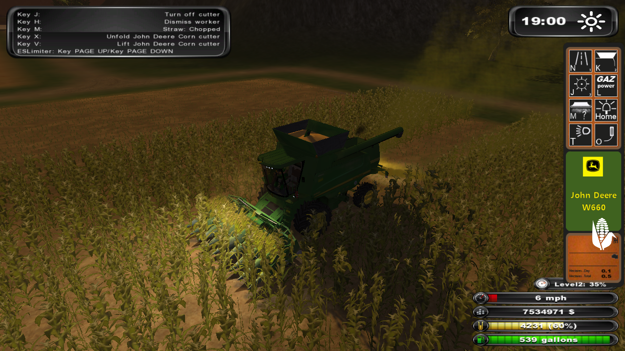 John Deere W660 animierter Maispflücker - Thumbnail 1