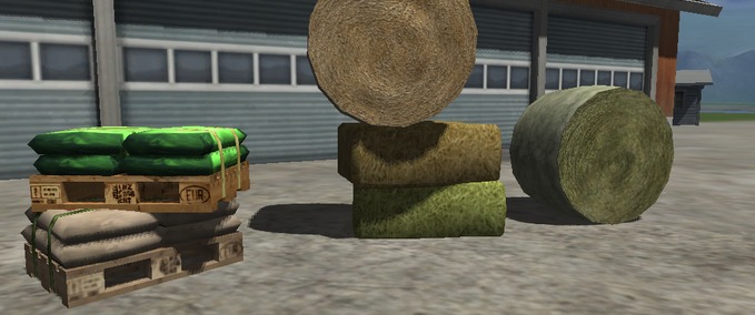 Objekte Heu- und Strohballenpack + 2 Paletten Landwirtschafts Simulator mod