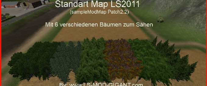 Maps Standart Map mit 6 Bäumen zum sähen Landwirtschafts Simulator mod