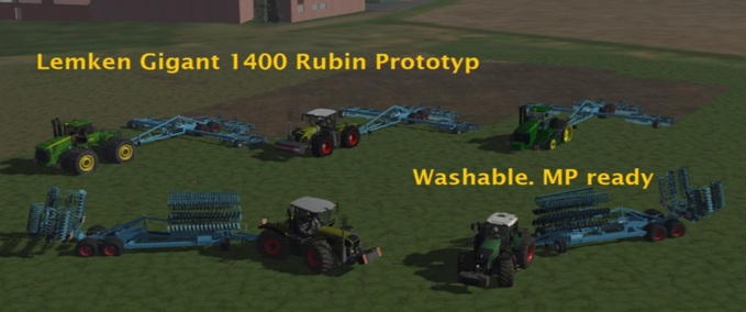 Grubber & Eggen Lemken Gigant 1400 Rubin Prototyp Landwirtschafts Simulator mod