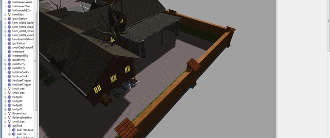 Gebäude mit Funktion Bauernhof mit Schredder Landwirtschafts Simulator mod