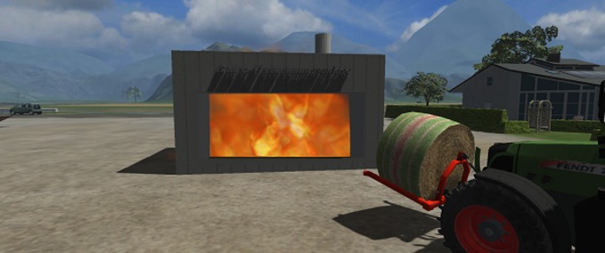 Gebäude mit Funktion Ballen-Verbrennungsanlage Landwirtschafts Simulator mod