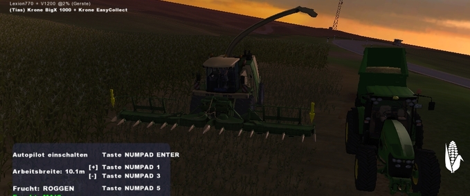 Krone KroneBigx1000W mit AP Landwirtschafts Simulator mod