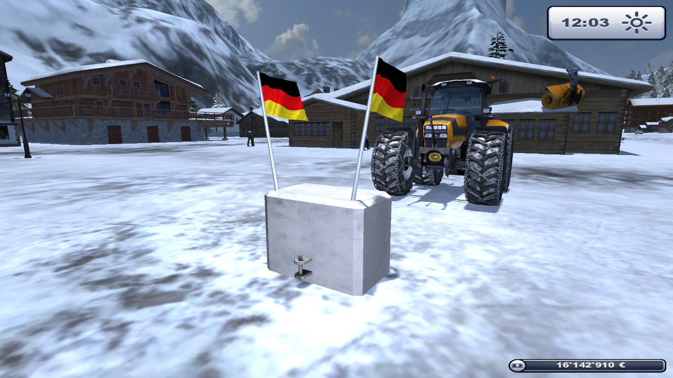 Cement Weight with Germany Flags and Attacher - Thumbnail 1