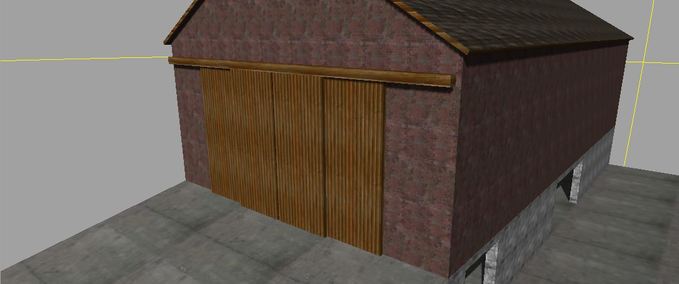 Gebäude mit Funktion Storage Barn with working bale elevator - Brick Version Landwirtschafts Simulator mod