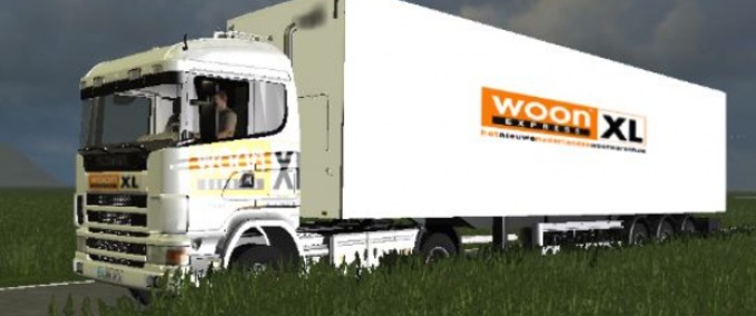 Scania Living Express truck with trailer Landwirtschafts Simulator mod