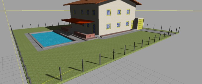 Gebäude Haus mit Pool Landwirtschafts Simulator mod