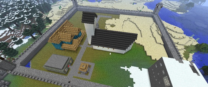 Maps City with wall Minecraft mod