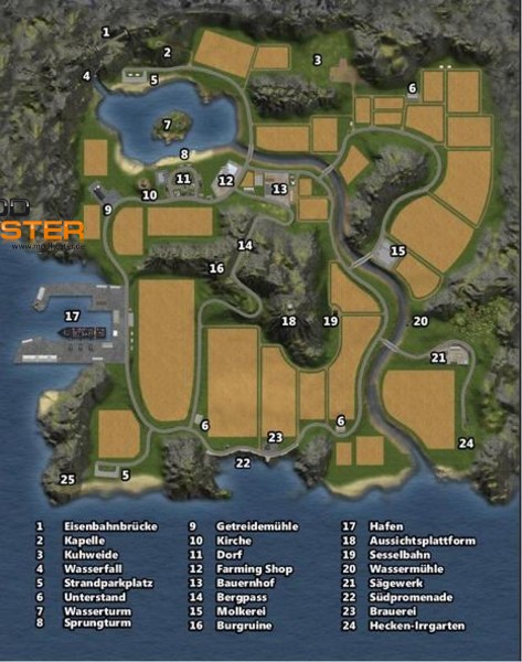 FS 2011: Original New Map v 1.0 BGA Default Map edit Mod für Farming