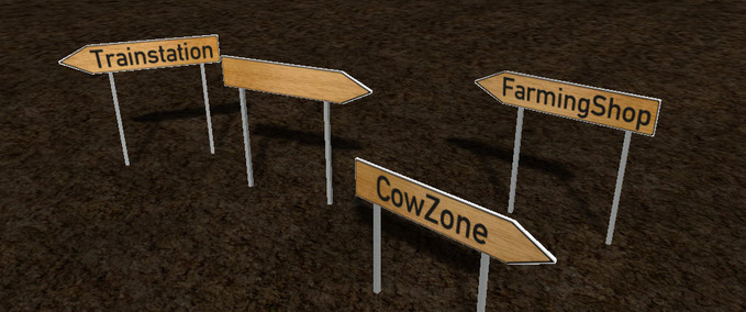 Objekte WoodenRoadSign Landwirtschafts Simulator mod