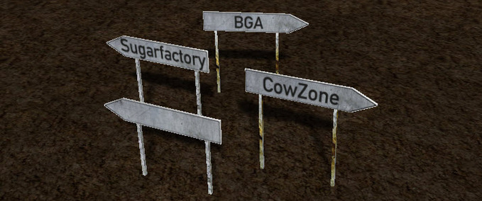 Objekte MetallookRoadsign Landwirtschafts Simulator mod