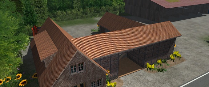 Gebäude Haus mit Durchfahrt und Schuppen Landwirtschafts Simulator mod