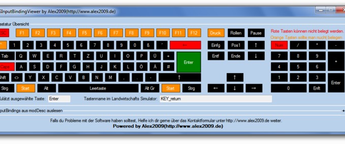 Tools LSInputBindingViewer Landwirtschafts Simulator mod