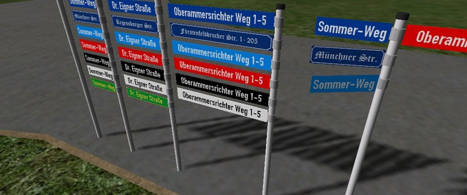 Objekte Straßennamenschilder Landwirtschafts Simulator mod