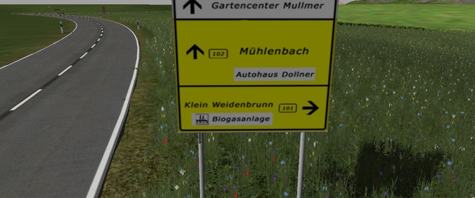 Objekte Verkehrs Richtungs Weiser Landwirtschafts Simulator mod