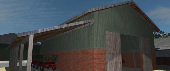 Gebäude Durchfahrhalle mit Unterstand Landwirtschafts Simulator mod