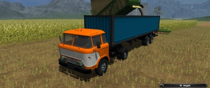 LKWs KAZ 608 & Semi Trailer Landwirtschafts Simulator mod