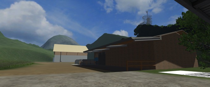 Gebäude Halle mit Vordach Landwirtschafts Simulator mod