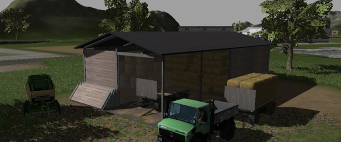 Gebäude mit Funktion Ballenlager und -verkauf Landwirtschafts Simulator mod