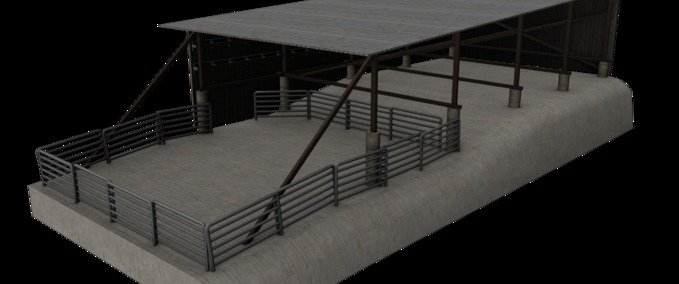 Gebäude Unterstand mit Rinderstall Landwirtschafts Simulator mod