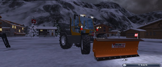 Räumschild Hydrac-Schneeschild mit 800kg Gewicht Skiregion Simulator mod