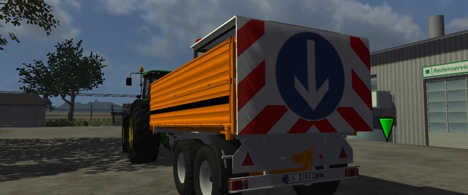 Sonstige Anhänger Warnwagen Orange Landwirtschafts Simulator mod