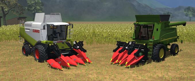 Schneidwerke & Schneidwerkswagen Geringhoff cutters with maize animation Landwirtschafts Simulator mod