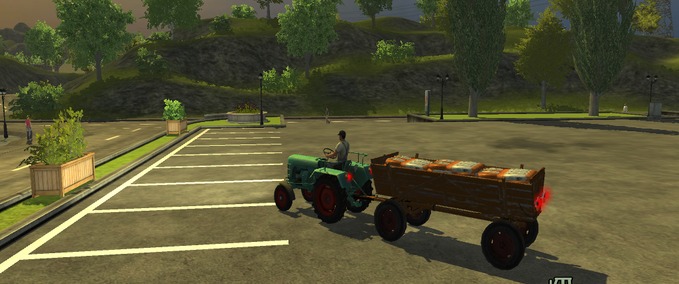 Sonstige Anhänger Saatgutholzwagen Landwirtschafts Simulator mod