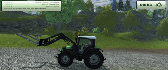 Frontlader Rundballengabel (Frontladeranbau) Landwirtschafts Simulator mod