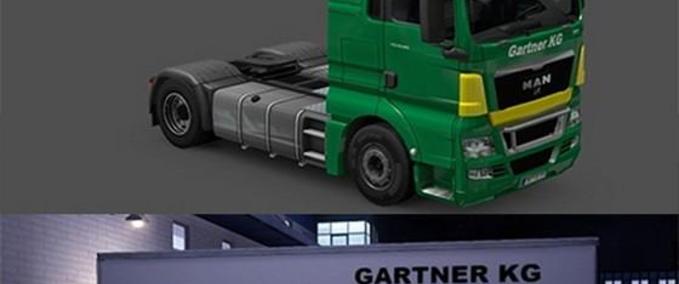 Trucks Man TGX and Trailer skin Gartner company Eurotruck Simulator mod