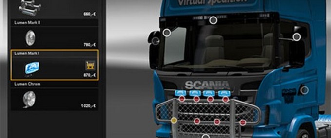 Sonstige New part: Scania blue light  Eurotruck Simulator mod
