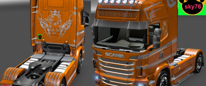 Trucks Scania The FUTURE IS Orange Eurotruck Simulator mod