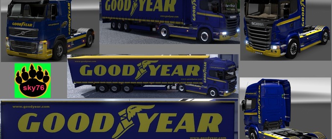 Trucks Goodyear Pack by sky76 Eurotruck Simulator mod