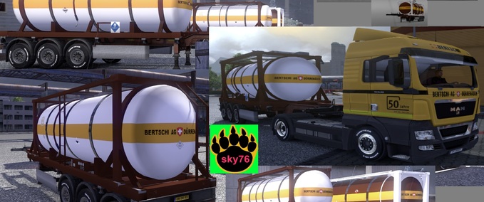 Trucks Bertschi AG Pack mit Trailer Eurotruck Simulator mod