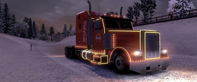 Trucks Peterbilt 379 Christmas MOD  Eurotruck Simulator mod