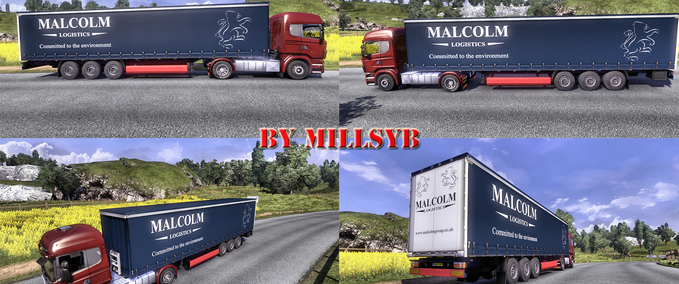 Skins Malcolm trailer Eurotruck Simulator mod