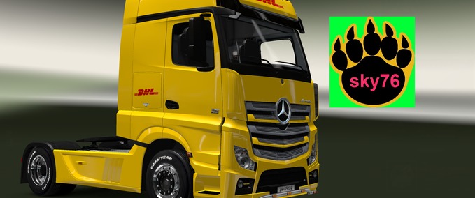 Skins DHL Mercedes Benz Actros Eurotruck Simulator mod
