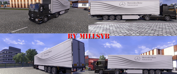 Trailer Mercedes Benz trailer Eurotruck Simulator mod