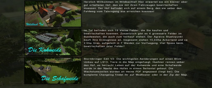 Maps Wildbach Tal Landwirtschafts Simulator mod