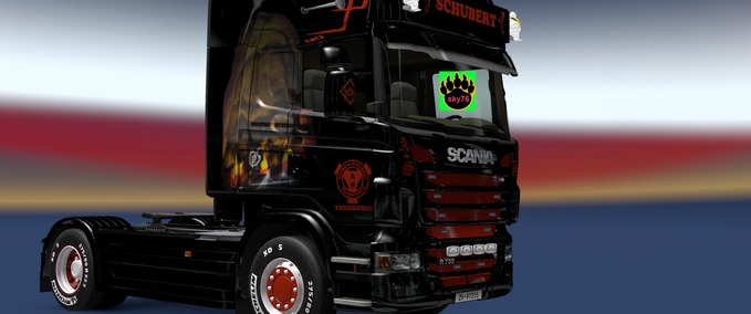 Skins Schubert Scania schwarz   Eurotruck Simulator mod