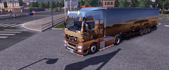 MAN MAN show truck and trailer Eurotruck Simulator mod