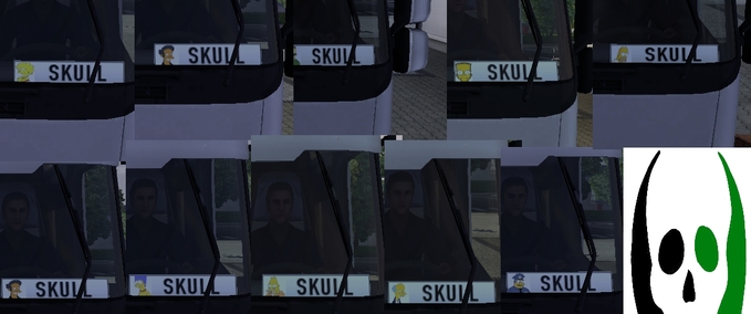Skins SimpsonsNamensbänder Eurotruck Simulator mod