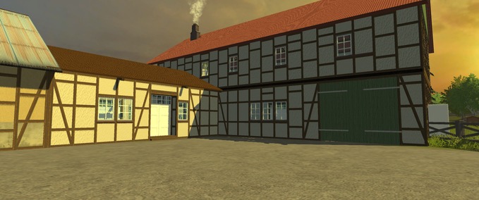Gebäude Wohnhaus mit Ecke Landwirtschafts Simulator mod
