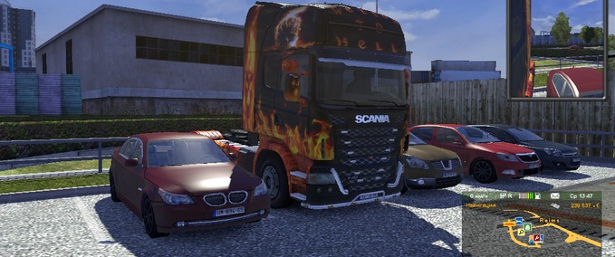 Skins Scania skin Fire Eurotruck Simulator mod